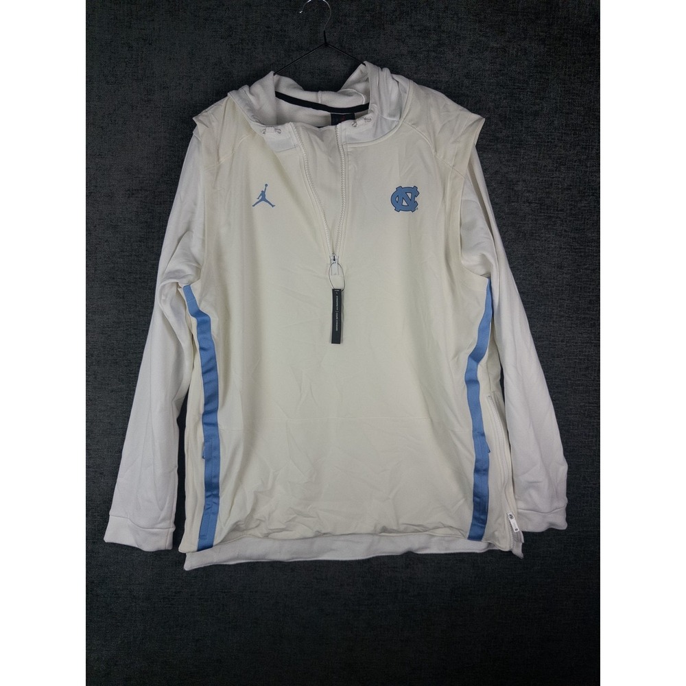 NWT Jordan UNC Tarheels North Carolina Hoodie Fleece Mens XL Pullover Q Zip